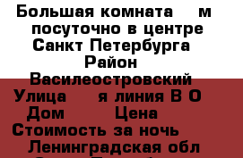 Большая комната 21 м2 посуточно в центре Санкт-Петербурга › Район ­ Василеостровский › Улица ­ 9-я линия В.О. › Дом ­ 18 › Цена ­ 800 › Стоимость за ночь ­ 800 - Ленинградская обл., Санкт-Петербург г. Недвижимость » Квартиры аренда посуточно   